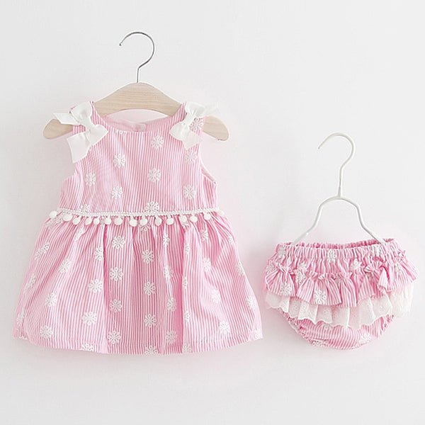 Newborn Baby Girls Clothes Sleeveless Dress