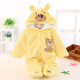 Baby Winter Bear Figured Rompers For Baby Girl