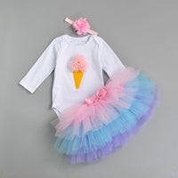 Party Clothing Baby Girl One Years First Birthday Set Clothing For Girls