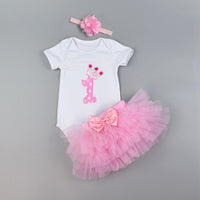 Party Clothing Baby Girl One Years First Birthday Set Clothing For Girls