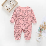 New Newborn Baby Boys Girls Romper Animal Printed Long Sleeve Winter Cotton Clothing