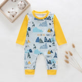 New Newborn Baby Boys Girls Romper Animal Printed Long Sleeve Winter Cotton Clothing