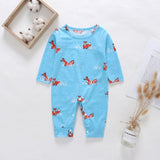 New Newborn Baby Boys Girls Romper Animal Printed Long Sleeve Winter Cotton Clothing