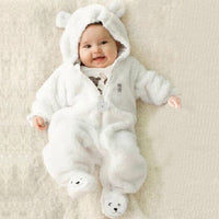 Autumn Winter Baby Boy Girl Clothes Cartoon Animal Bear Jumpsuit
